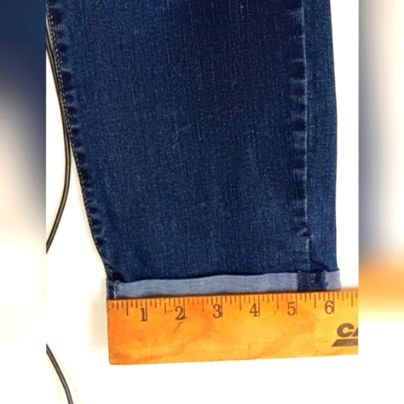 Levi Signature Jean Boyfriend Low Rise Straight Western W4 27x24 Dark Wash Blue - Picture 11 of 11